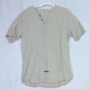 #0558A Hijo Plain Cream T-Shirt | Size: L